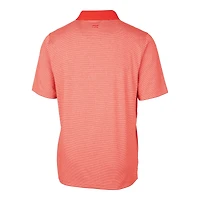 Polo extensible à rayures ton sur pour homme Cutter & Buck Orange Chicago Bears Helmet Forge