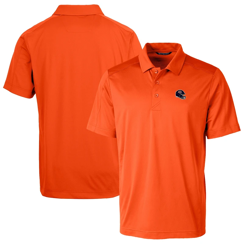 Polo extensible texturé Prospect pour homme, orange, avec casque des Chicago Bears, Cutter & Buck