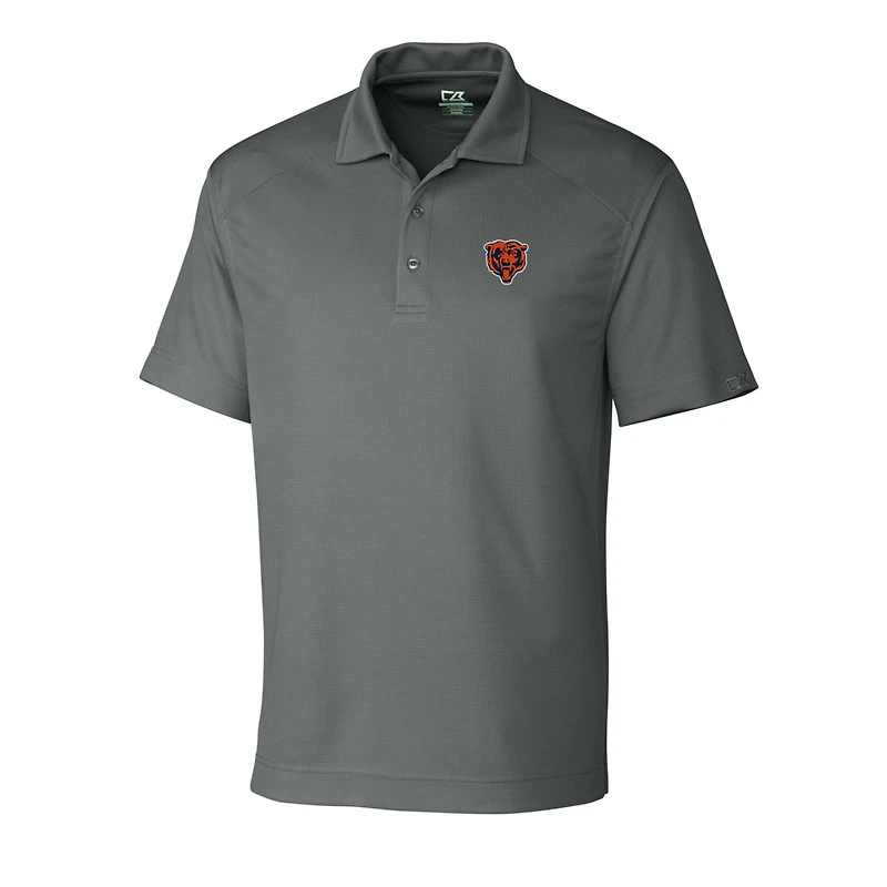 Polo texturé solide pour homme Cutter & Buck Steel Chicago Bears Throwback Logo Big Tall DryTec Genre
