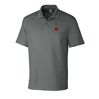 Polo texturé solide pour homme Cutter & Buck Steel Chicago Bears Throwback Logo Big Tall DryTec Genre