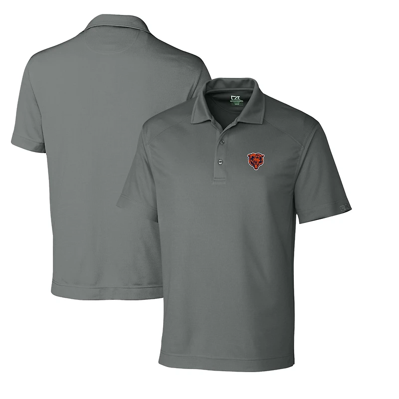 Polo texturé solide pour homme Cutter & Buck Steel Chicago Bears Throwback Logo Big Tall DryTec Genre