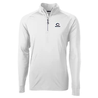 Men's Cutter & Buck White Chicago Bears Team Adapt Eco Knit Hybrid Recycled Quarter-Zip Pullover Top