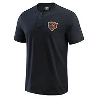 Men's Darius Rucker Collection by Fanatics Black Chicago Bears Washed Henley T-Shirt