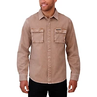 Chemise à manches longues teintée en pièce pour homme de la collection Darius Rucker par Fanatics Brown Chicago Bears
