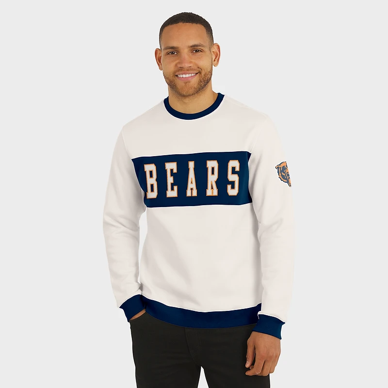 Sweat-shirt ras du cou colorblock crème des Chicago Bears pour homme, collection Darius Rucker par Fanatics