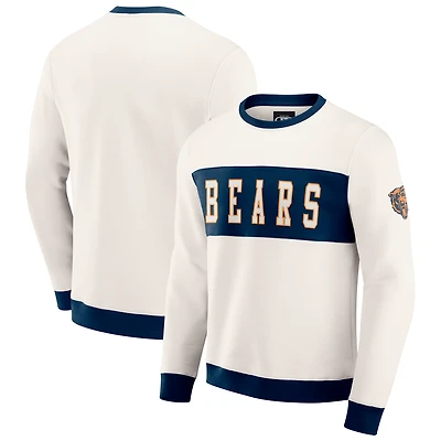 Sweat-shirt ras du cou colorblock crème des Chicago Bears pour homme, collection Darius Rucker par Fanatics