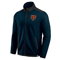 Men's Darius Rucker Collection by Fanatics Navy Chicago Bears Color Block Polar Fleece Full-Zip Jacket