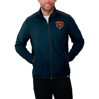 Men's Darius Rucker Collection by Fanatics Navy Chicago Bears Color Block Polar Fleece Full-Zip Jacket