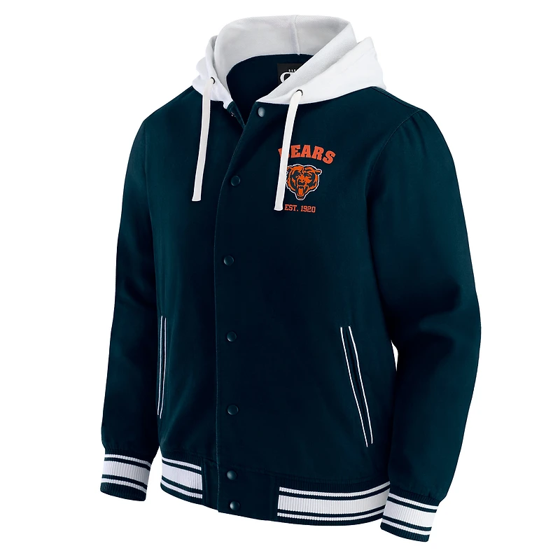 Men's Darius Rucker Collection by Fanatics Navy Chicago Bears Full-Snap Hoodie Jacket