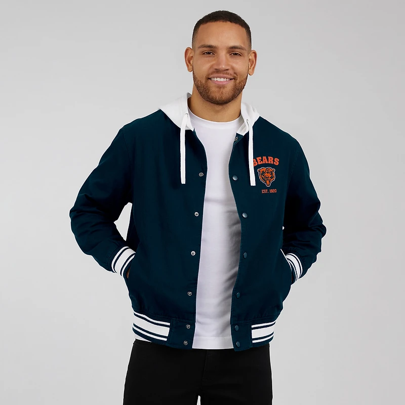 Men's Darius Rucker Collection by Fanatics Navy Chicago Bears Full-Snap Hoodie Jacket