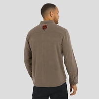 Men's Darius Rucker Collection by Fanatics Tan Chicago Bears Polar Fleece Cozy Button-Up Shirt