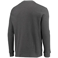 Dunbrooke Heathered Grey Chicago Bears Logo Maverick Thermal Henley T-shirt à manches longues pour hommes