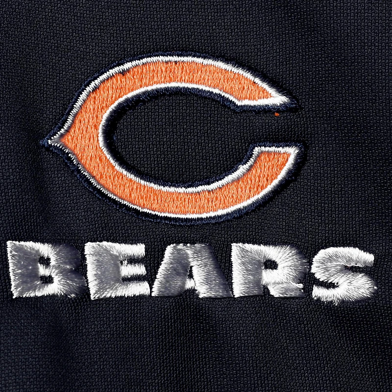 Sweat à capuche entièrement zippé pour homme Dunbrooke bleu marine/orange Chicago Bears Apprentice
