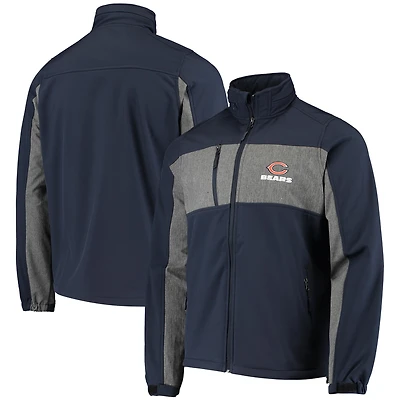 Veste softshell zippée intégrale Dunbrooke Navy Chicago Bears Circle Zephyr pour homme