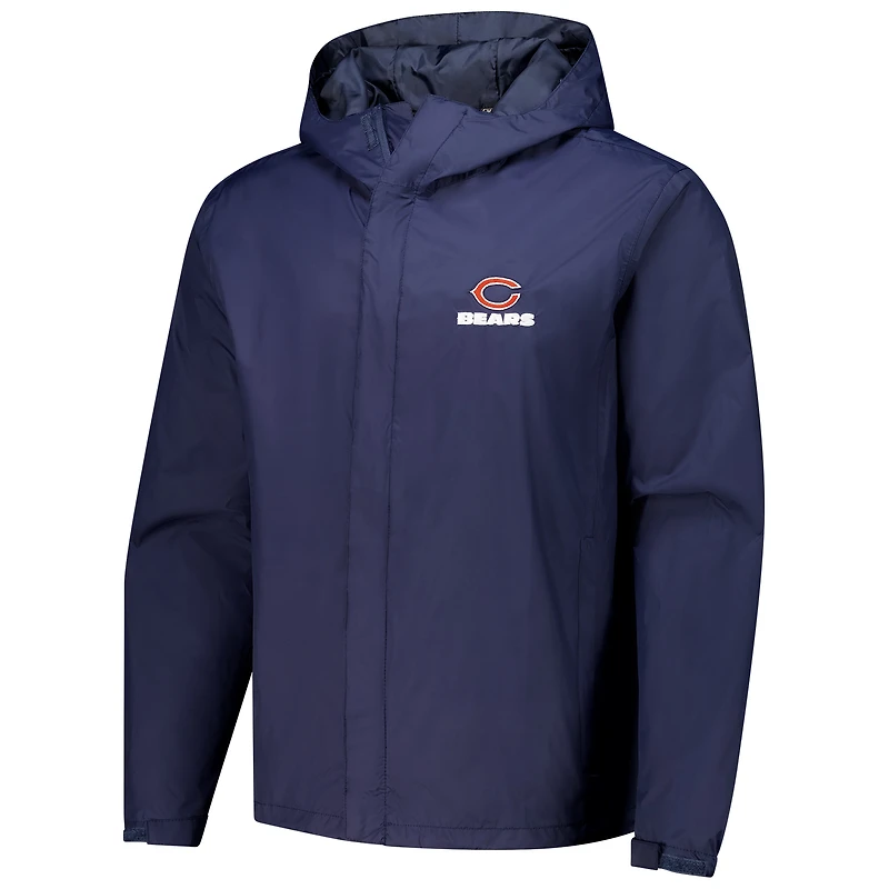 Veste à capuche zippée et imperméable Dunbrooke Navy Chicago Bears Tropic pour homme