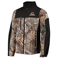 Men's Dunbrooke Realtree Camo/Black Chicago Bears Circle Hunter Softshell Full-Zip Jacket