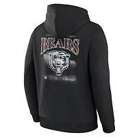 Men's Fanatics  Black Chicago Bears Back Logo Fleece Hoodie