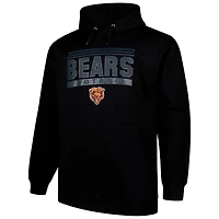 Men's Fanatics Black Chicago Bears Big & Tall Pop Pullover Hoodie