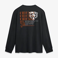 Men's Fanatics Black Chicago Bears Fullback Drive Relaxed Fit Long Sleeve T-Shirt