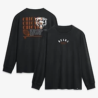 Men's Fanatics Black Chicago Bears Fullback Drive Relaxed Fit Long Sleeve T-Shirt
