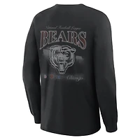 Men's Fanatics  Black Chicago Bears Midnight Falls Long Sleeve T-Shirt