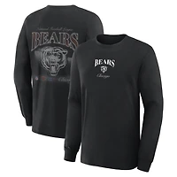 Men's Fanatics  Black Chicago Bears Midnight Falls Long Sleeve T-Shirt