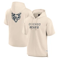 Sweat à capuche manches courtes pour homme Fanatics Cream Chicago Bears Elements Future Ground Lettering