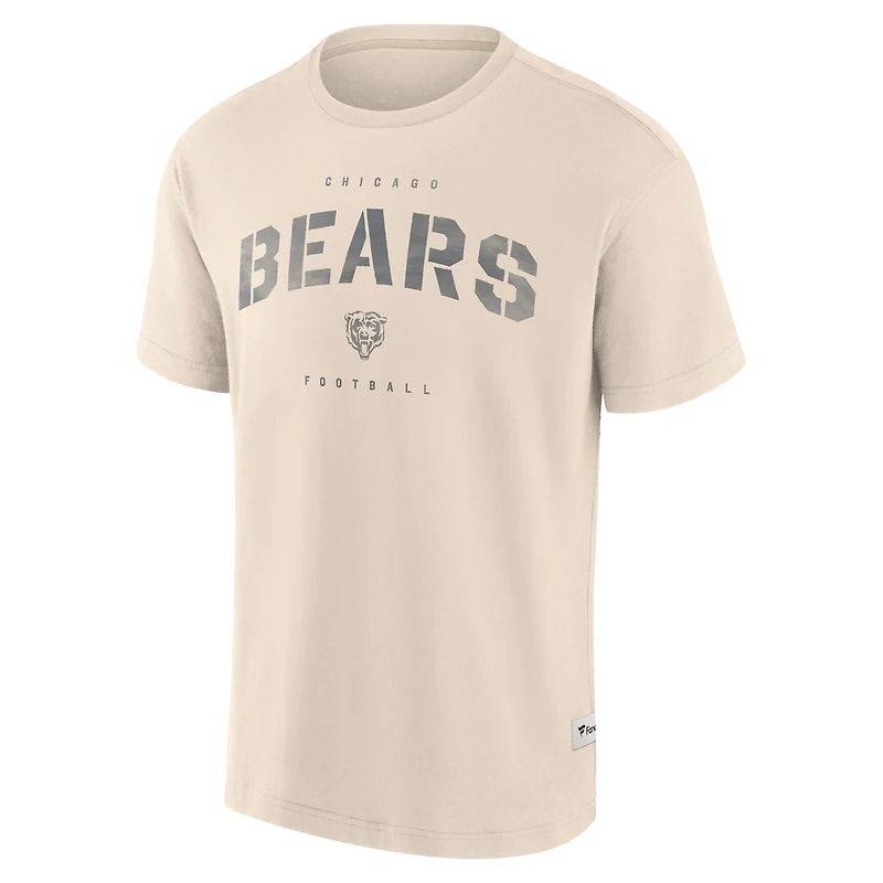 T-shirt Fanatics pour homme, couleur crème, Chicago Bears, ton sur ton, Future Ground