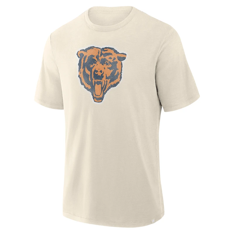 Men's Fanatics  Cream Chicago Bears Slub T-Shirt