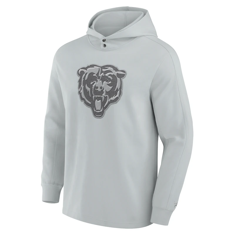 T-shirt à capuche manches longues en mélange tricolore Chicago Bears Elements Blaze pour homme Fanatics Gris