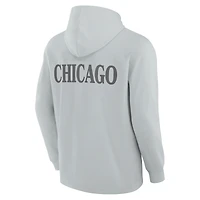 T-shirt à capuche manches longues en mélange tricolore Chicago Bears Elements Blaze pour homme Fanatics Gris