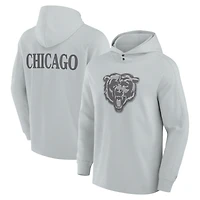 T-shirt à capuche manches longues en mélange tricolore Chicago Bears Elements Blaze pour homme Fanatics Gris
