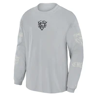 T-shirt à manches longues oversize Fanatics gris Chicago Bears pour homme