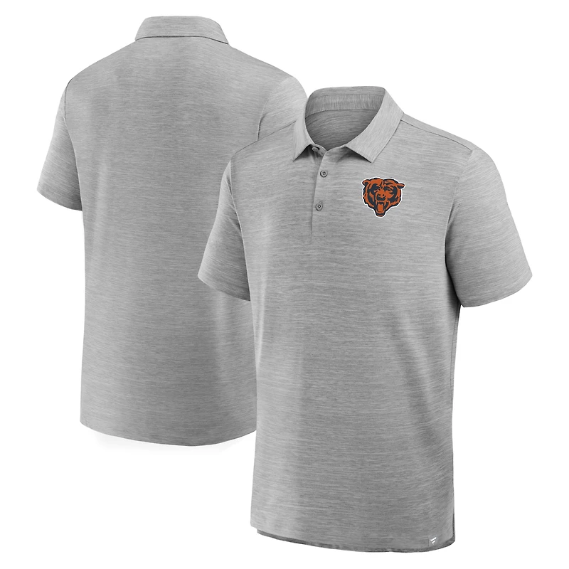 Men's Fanatics Heather Gray Chicago Bears Clutch Polo