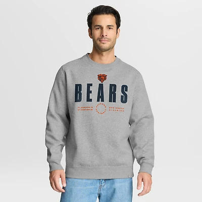 Sweat-shirt à capuche Fanatics gris chiné pour homme, édition limitée, des Chicago Bears
