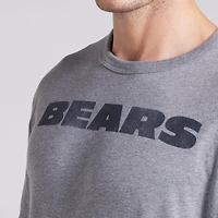 T-shirt tri-blend gris chiné Fanatics pour homme, motif Chicago Bears, passe Rush