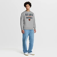 Men's Fanatics Heather Gray Chicago Bears Powerful Throw Legacy Pullover Sweatshirt