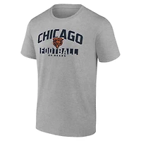 Men's Fanatics Heather Gray Chicago Bears Screen Blocking T-Shirt