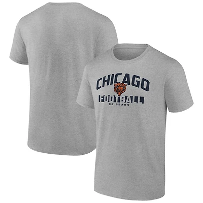 Men's Fanatics Heather Gray Chicago Bears Screen Blocking T-Shirt
