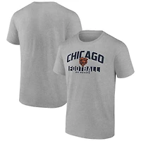 Men's Fanatics Heather Gray Chicago Bears Screen Blocking T-Shirt