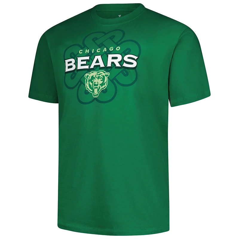 T-shirt Fanatics Kelly Green pour homme, grand et modèle celtique des Chicago Bears