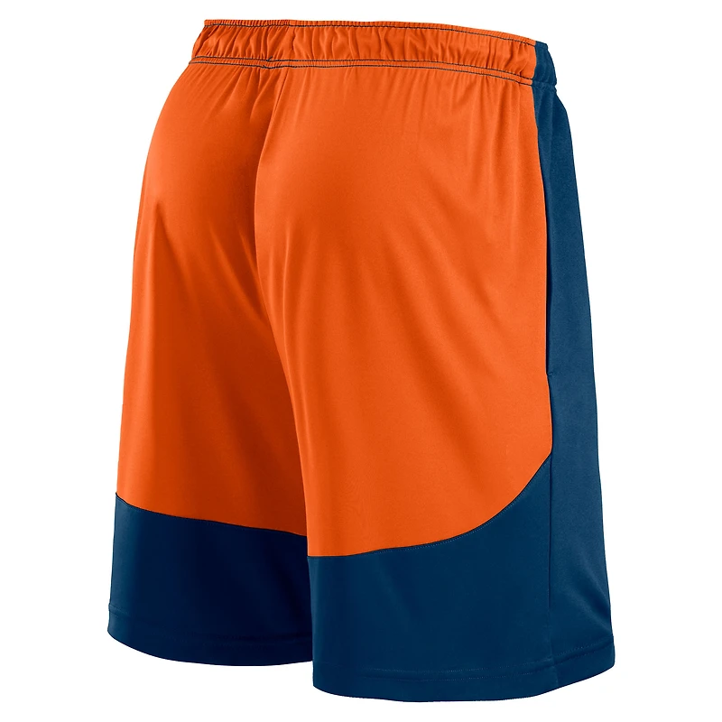 Short de lancement Fanatics bleu marine/orange pour homme des Chicago Bears