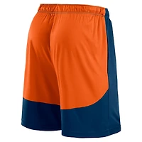Short de lancement Fanatics bleu marine/orange pour homme des Chicago Bears