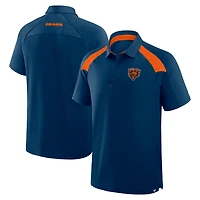 Men's Fanatics Navy Chicago Bears Back Around Raglan Polo