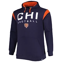 Sweat à capuche Fanatics Navy Chicago Bears Big & Tall Call the Shots pour hommes