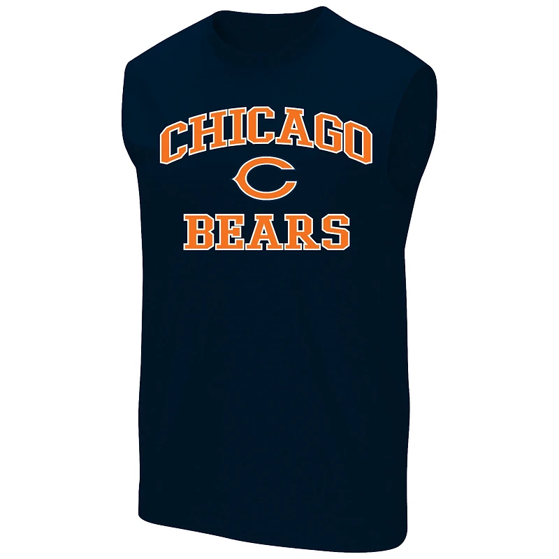 Débardeur homme Fanatics Navy Chicago Bears, grandes tailles Hart & Soul Muscle