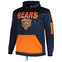 Men's Fanatics  Navy Chicago Bears Big & Tall Pullover Hoodie