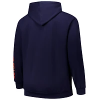Sweat à capuche zippé manches longues et col rond pour homme Fanatics Navy Chicago Bears