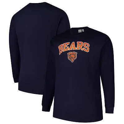 T-shirt thermique à manches longues pour homme Fanatics Navy Chicago Bears Big & Tall