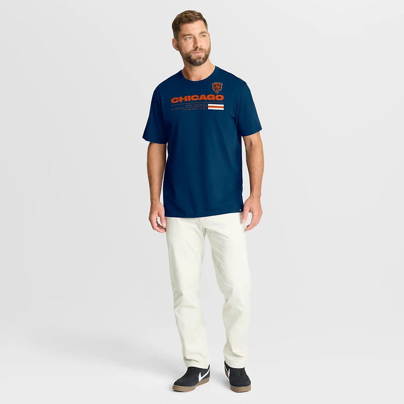 T-shirt Fanatics bleu marine pour homme, motif Chop Block Legacy des Chicago Bears